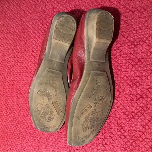 DORKING Sz 41 by Fluchos Red Metallic Slip-On Square  Toe Shoes Made In Spain - Picture 6 of 8